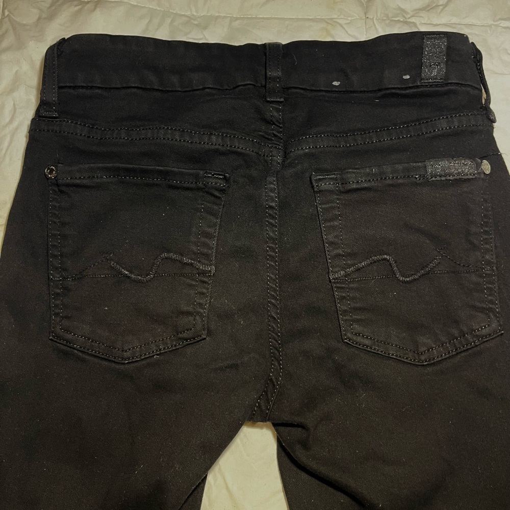 7 for All Mankind Supper Black Skinny Jeans.